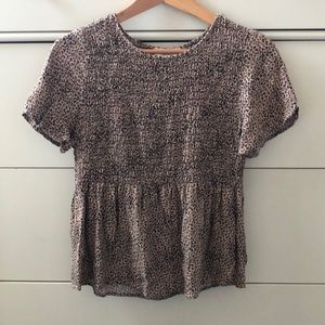 Cheetah Print babydoll top